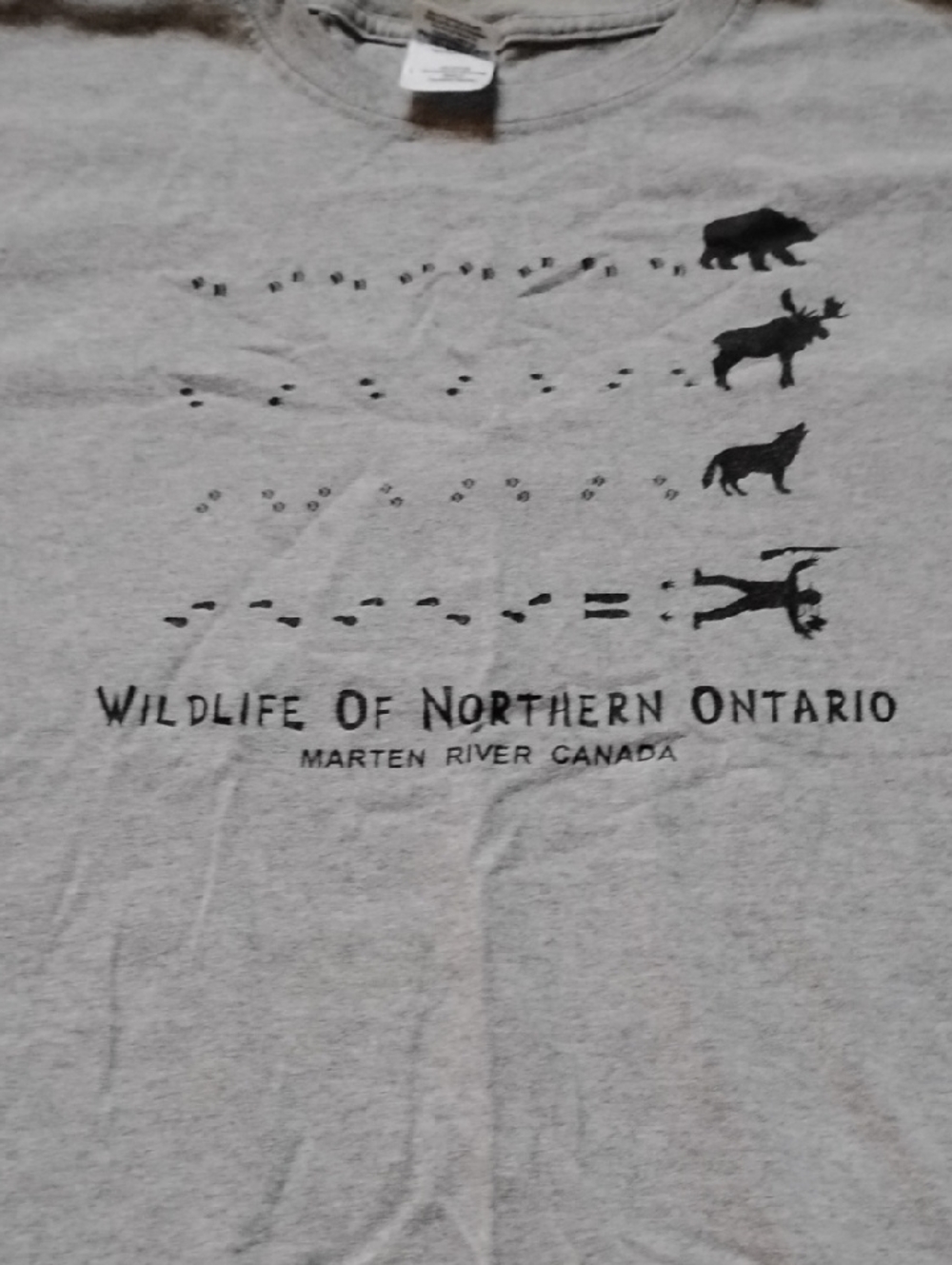 Gildan Gray Wildlife of Northern Ontario Graphic Tee